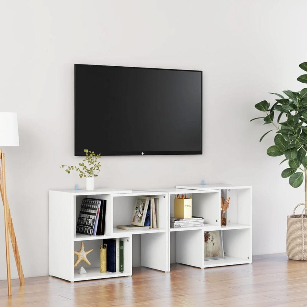 Vidaxl TV skrinka biela 104x30x52 cm drevotrieska